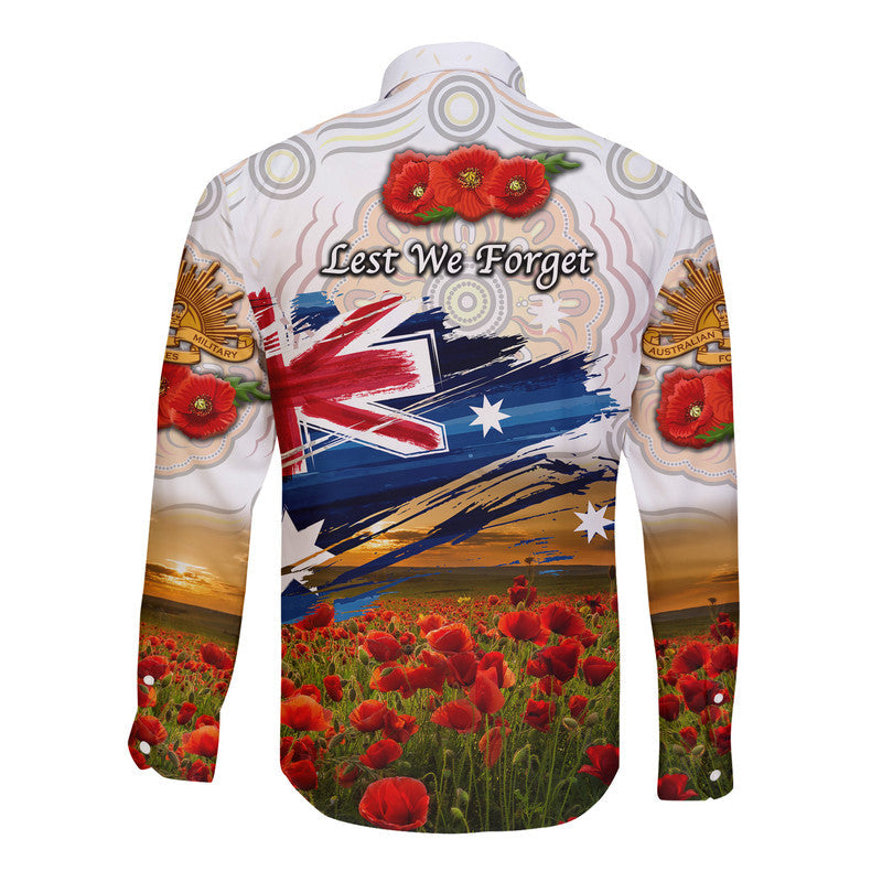 australia-aboriginal-anzac-hawaii-long-sleeve-button-shirt-poppy-vibes-white