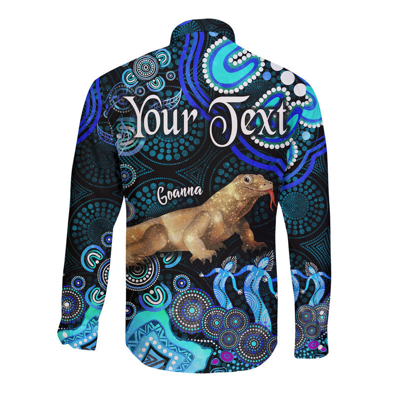 custom-personalised-australian-astrology-hawaii-long-sleeve-button-shirt-capricorn-goanna-zodiac-aboriginal-vibes-blue