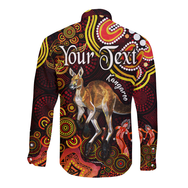 custom-personalised-australian-astrology-hawaii-long-sleeve-button-shirt-aries-kangaroo-zodiac-aboriginal-vibes-red