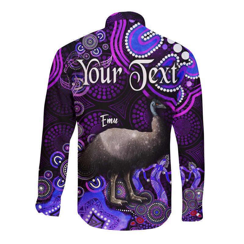 custom-personalised-australian-astrology-hawaii-long-sleeve-button-shirt-aquarius-emu-glider-zodiac-aboriginal-vibes-purple