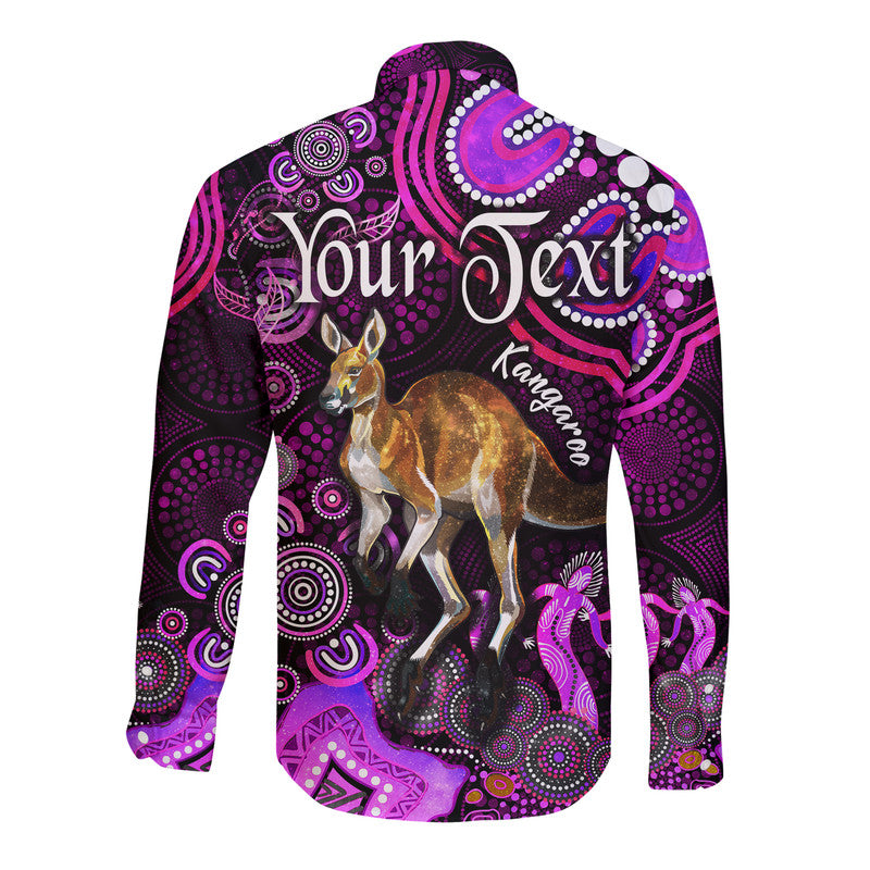 custom-personalised-australian-astrology-hawaii-long-sleeve-button-shirt-aries-kangaroo-zodiac-aboriginal-vibes-pink