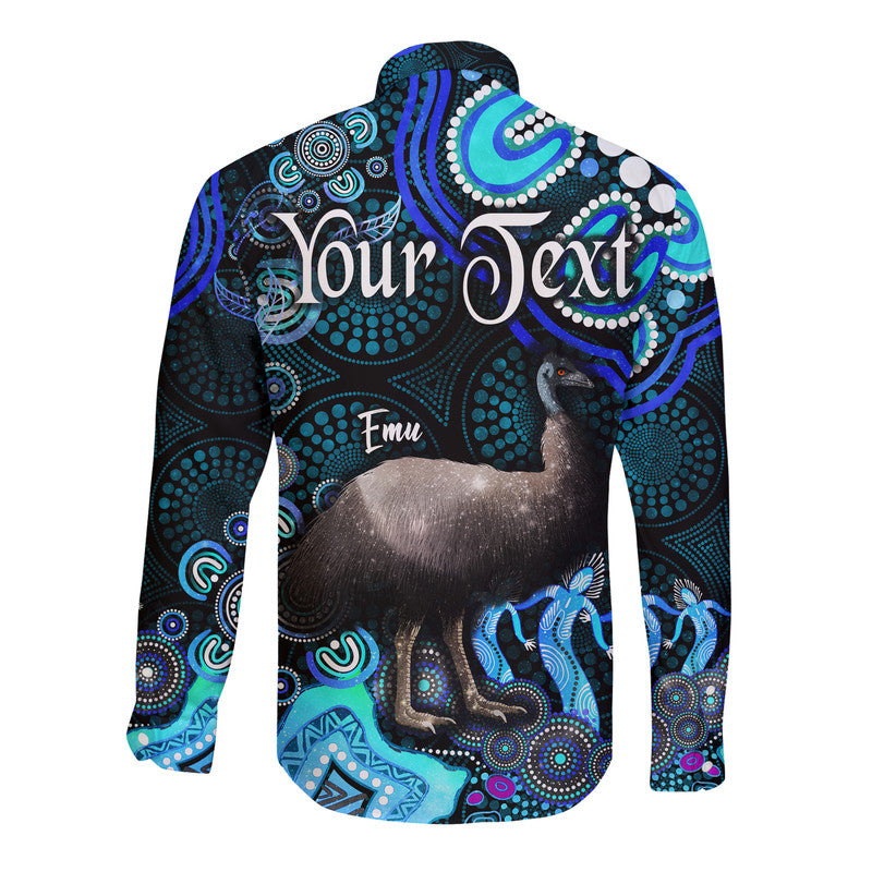 custom-personalised-australian-astrology-hawaii-long-sleeve-button-shirt-aquarius-emu-glider-zodiac-aboriginal-vibes-blue