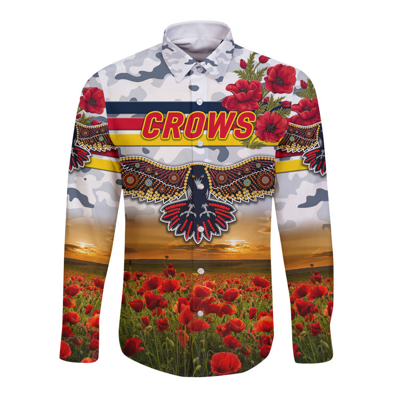 custom-personalised-adelaide-crows-anzac-hawaii-long-sleeve-button-shirt-poppy-vibes-white