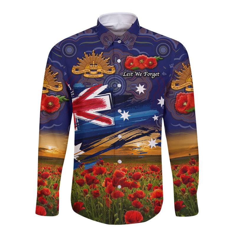 australia-aboriginal-anzac-hawaii-long-sleeve-button-shirt-poppy-vibes-navy