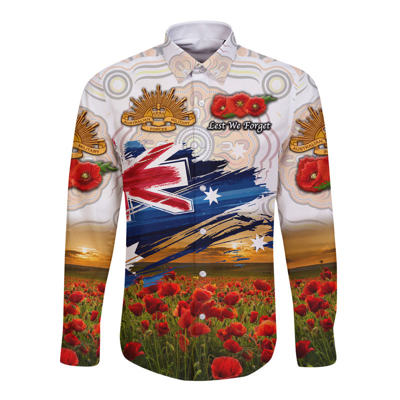 australia-aboriginal-anzac-hawaii-long-sleeve-button-shirt-poppy-vibes-white