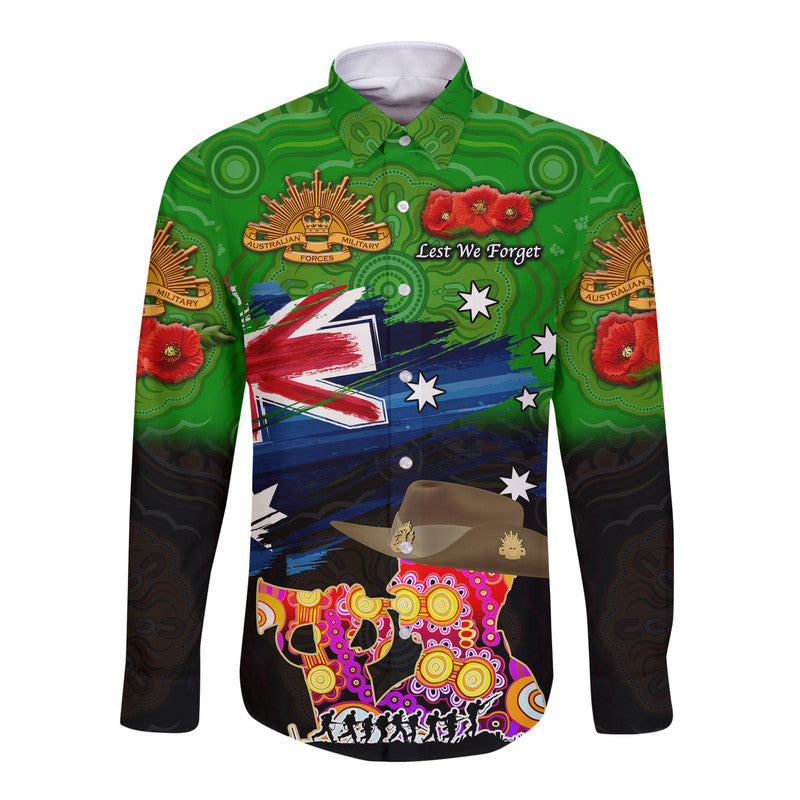 australia-aboriginal-anzac-hawaii-long-sleeve-button-shirt-remembrance-vibes-green