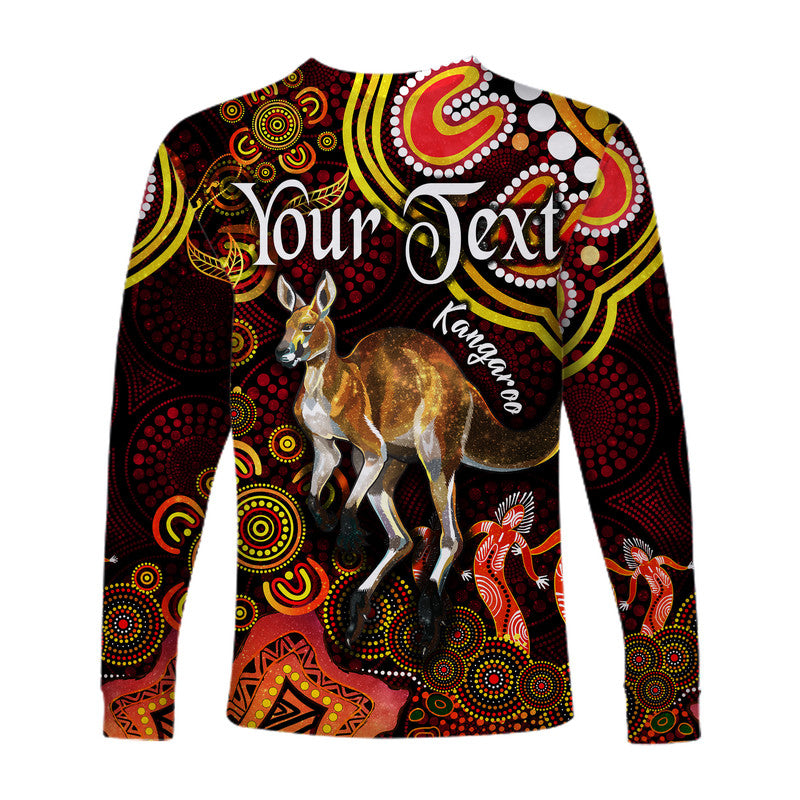 custom-personalised-australian-astrology-long-sleeve-shirt-aries-kangaroo-zodiac-aboriginal-vibes-red