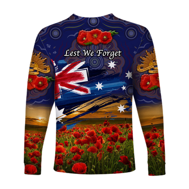 australia-aboriginal-anzac-long-sleeve-shirt-poppy-vibes-navy