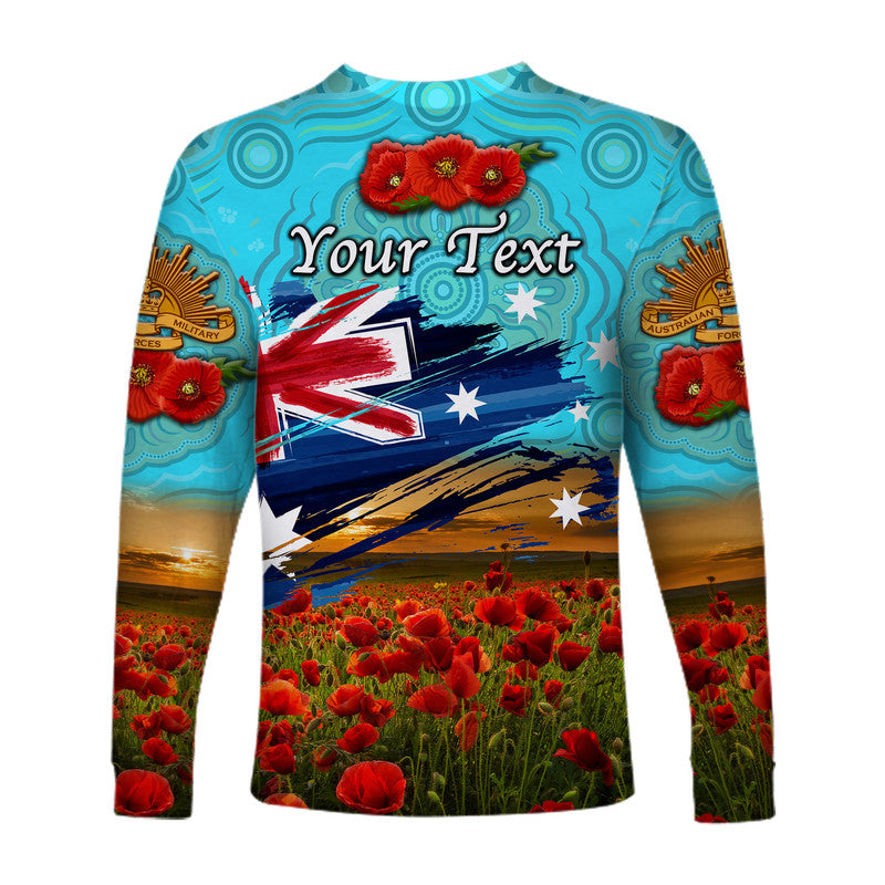 custom-personalised-australia-aboriginal-anzac-long-sleeve-shirt-poppy-vibes-blue