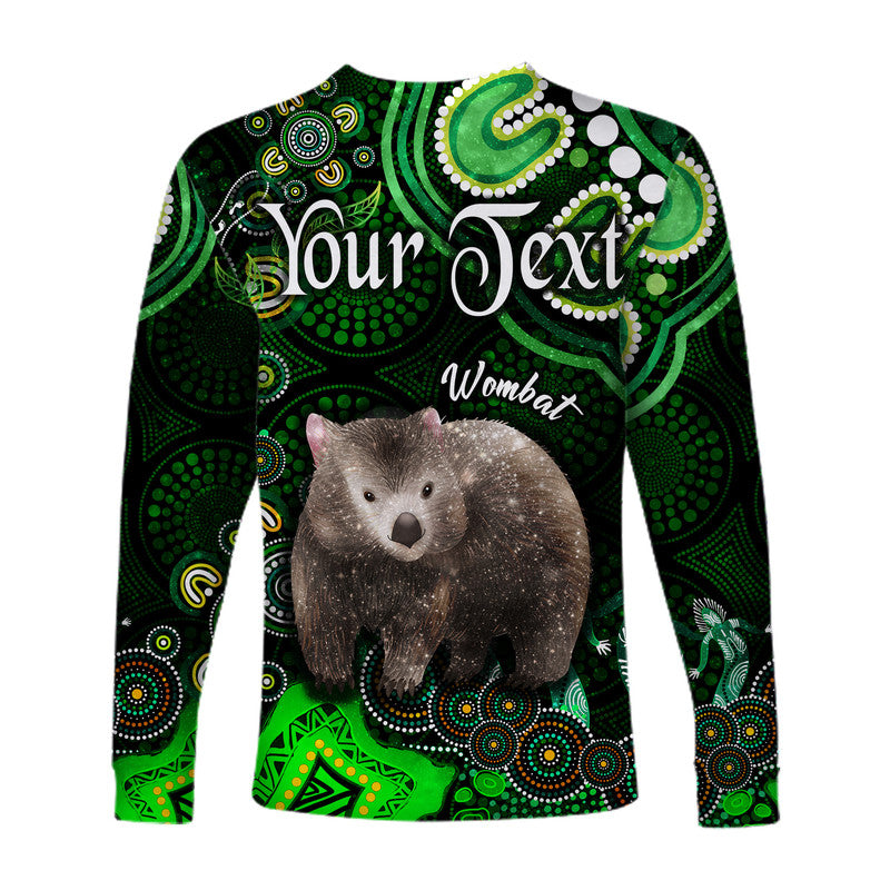 custom-personalised-australian-astrology-long-sleeve-shirt-taurus-wombat-zodiac-aboriginal-vibes-green