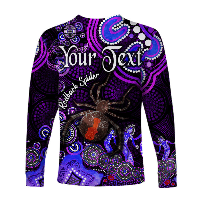 custom-personalised-australian-astrology-long-sleeve-shirt-scorpio-redback-spider-zodiac-aboriginal-vibes-purple