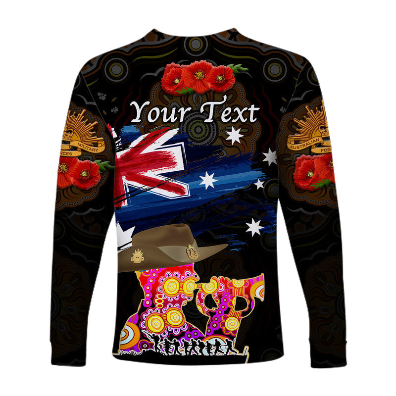 custom-personalised-australia-aboriginal-anzac-long-sleeve-shirt-remembrance-vibes-black