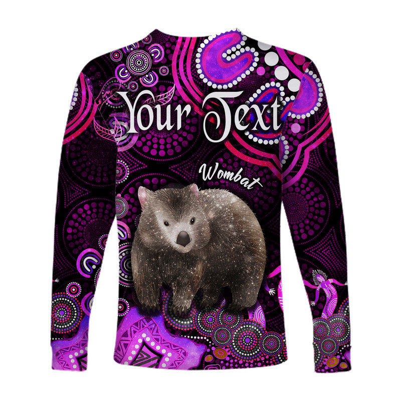 custom-personalised-australian-astrology-long-sleeve-shirt-taurus-wombat-zodiac-aboriginal-vibes-pink