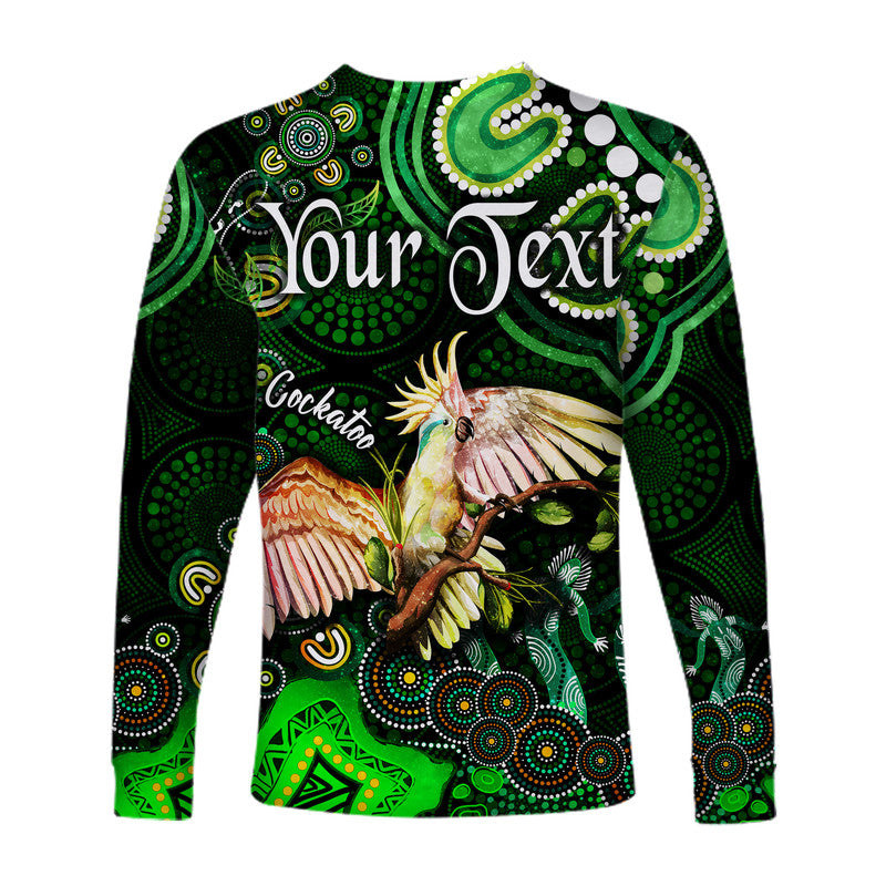 custom-personalised-australian-astrology-long-sleeve-shirt-libra-cockatoo-glider-zodiac-aboriginal-vibes-green