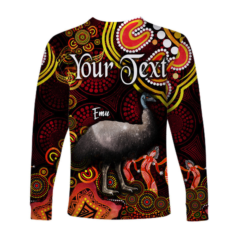 custom-personalised-australian-astrology-long-sleeve-shirt-aquarius-emu-glider-zodiac-aboriginal-vibes-red