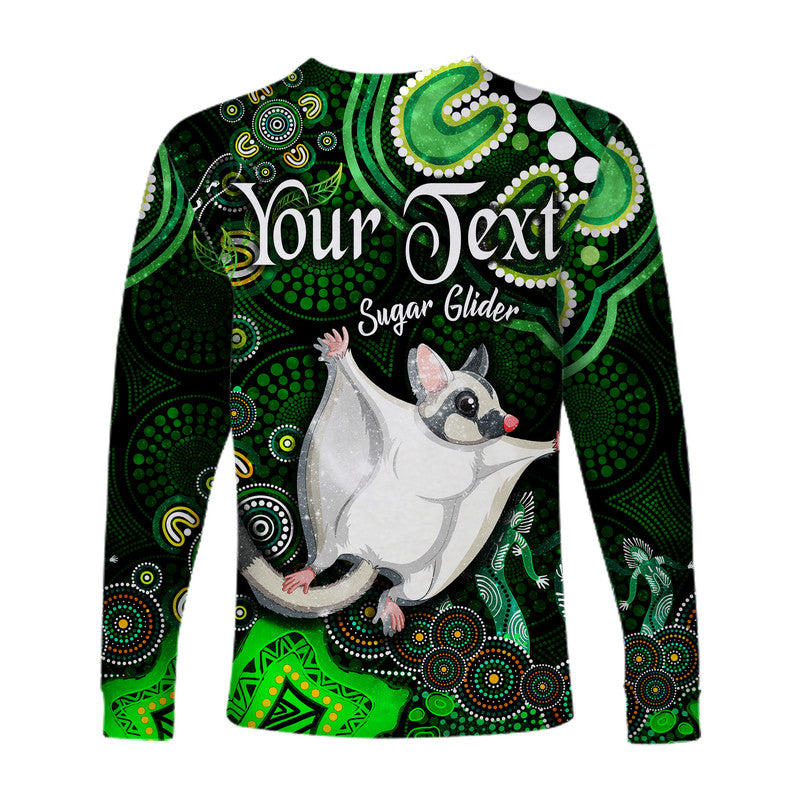 custom-personalised-australian-astrology-long-sleeve-shirt-gemini-sugar-glider-zodiac-aboriginal-vibes-green