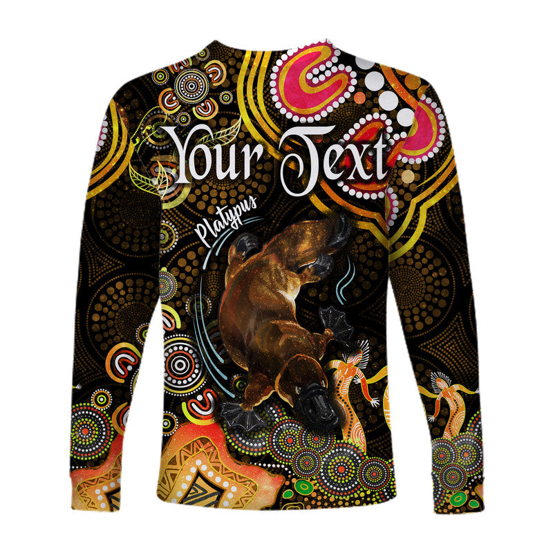 custom-personalised-australian-astrology-long-sleeve-shirt-pisces-platypus-zodiac-aboriginal-vibes-gold