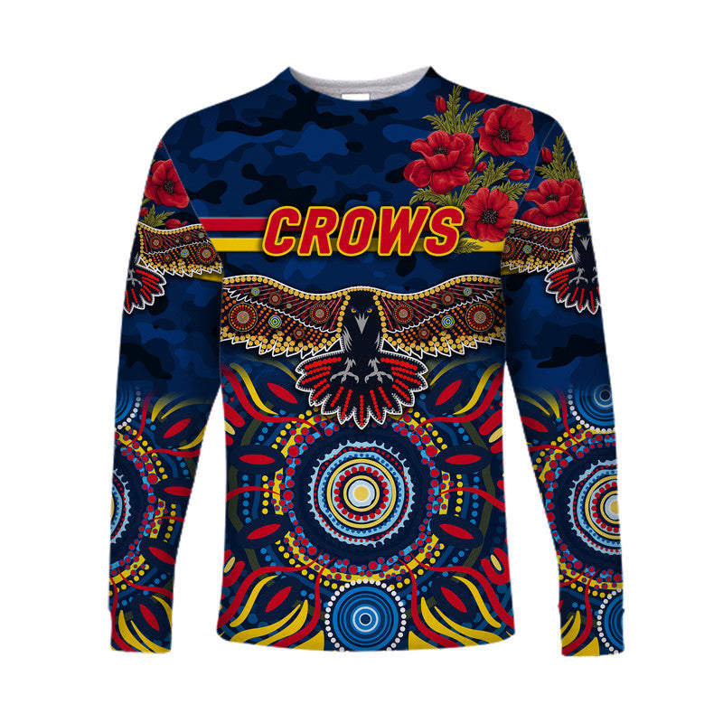 custom-personalised-adelaide-crows-anzac-long-sleeve-shirt-indigenous-vibes-navy-blue