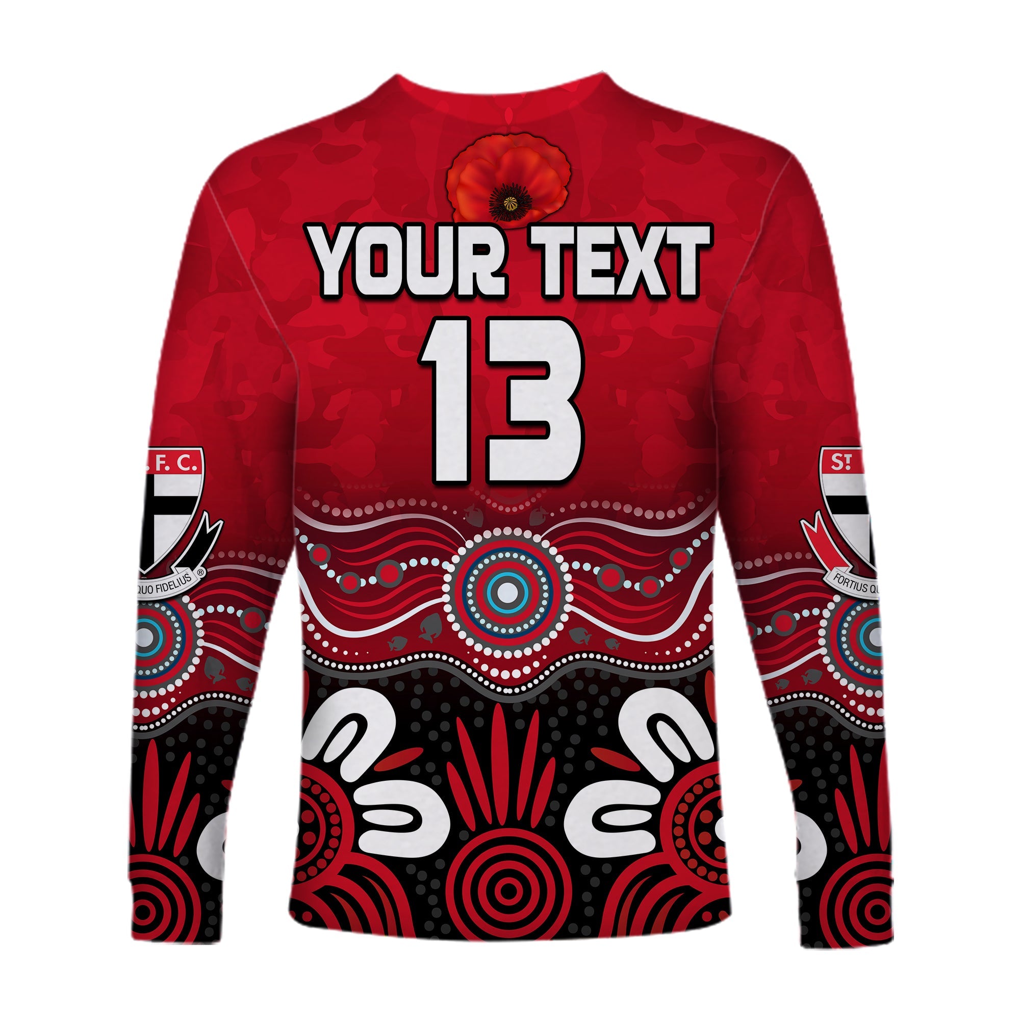 custom-text-and-number-saints-anzac-2022-long-sleeve-shirt-st-kilda-aboriginal-remember-them