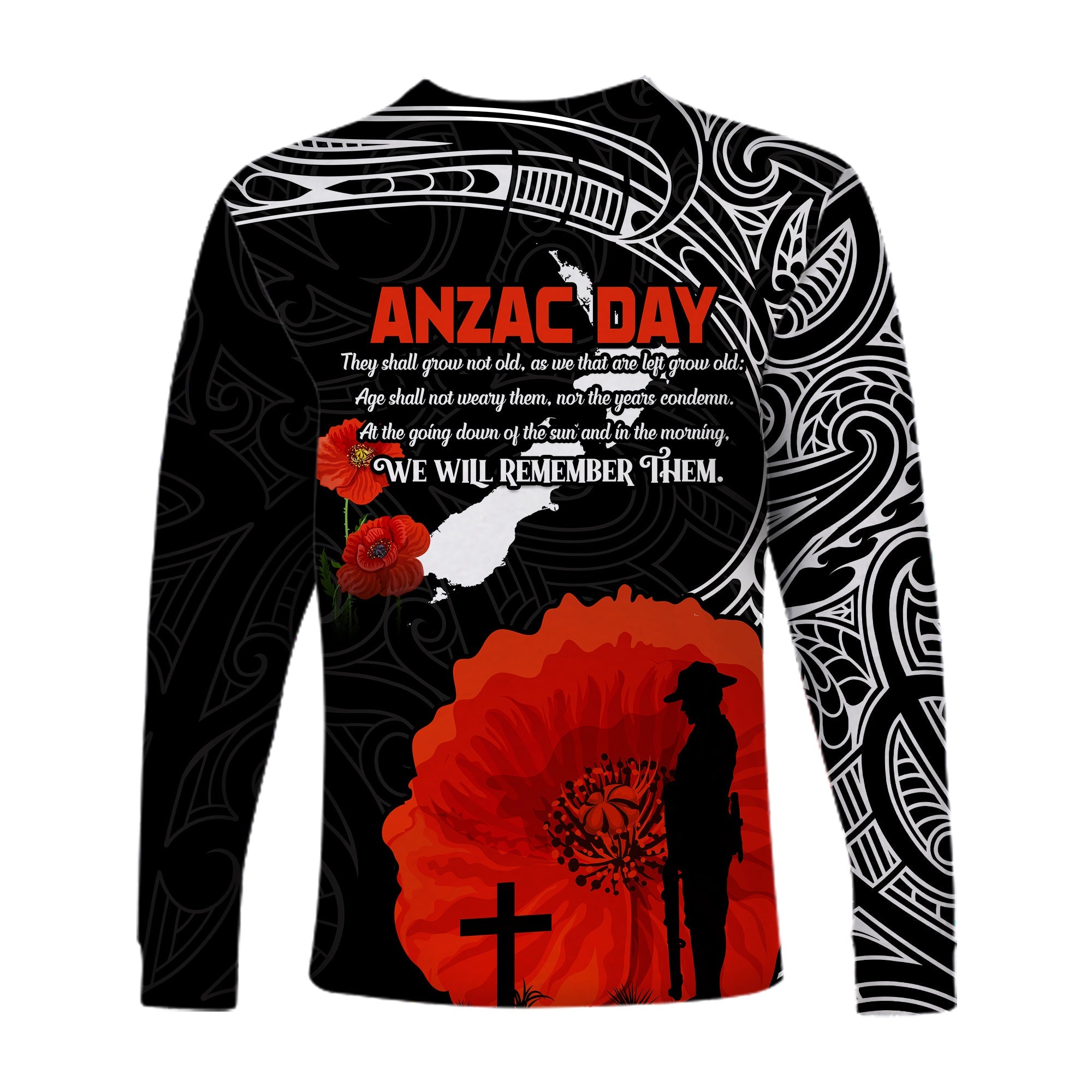 custom-personalised-new-zealand-anzac-2022-long-sleeve-shirt-maori-mix-fern-poppy