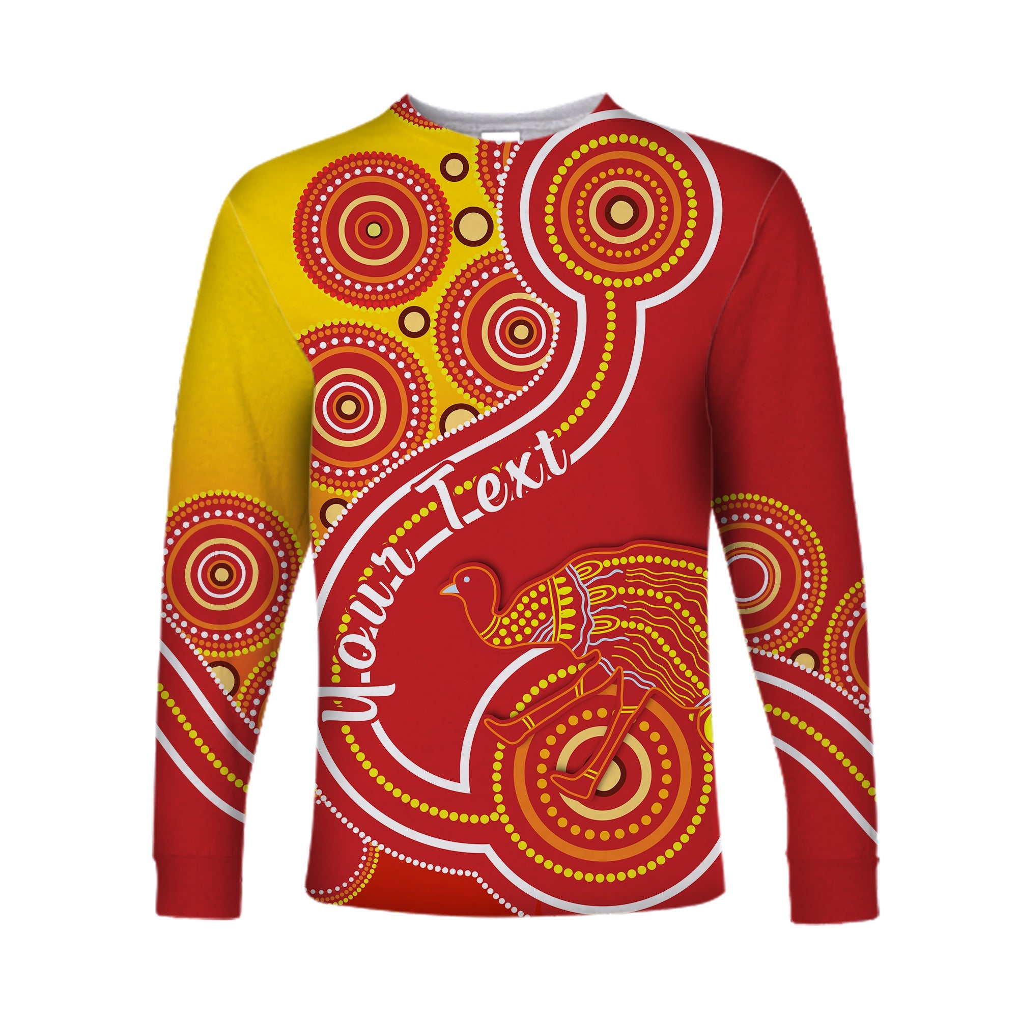 custom-personalised-king-island-long-sleeve-shirt-emu-aboriginal-tasmania-australia