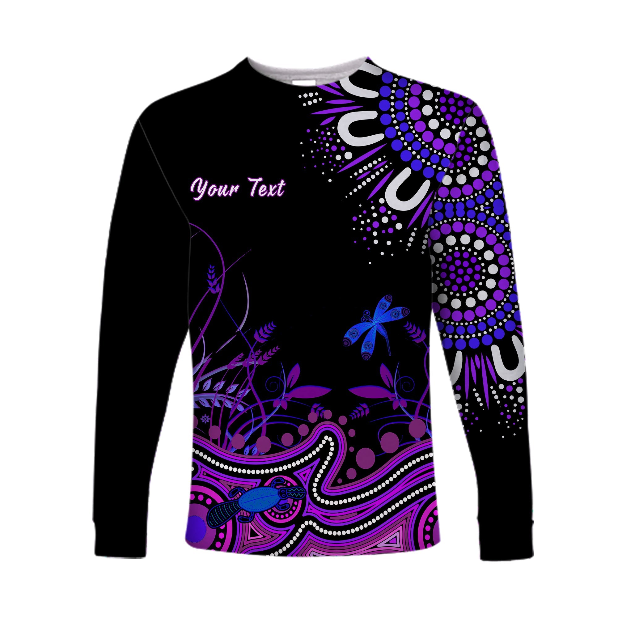 custom-personalised-happy-king-island-show-long-sleeve-shirt-aboriginal-tasmania-australia-version-purple