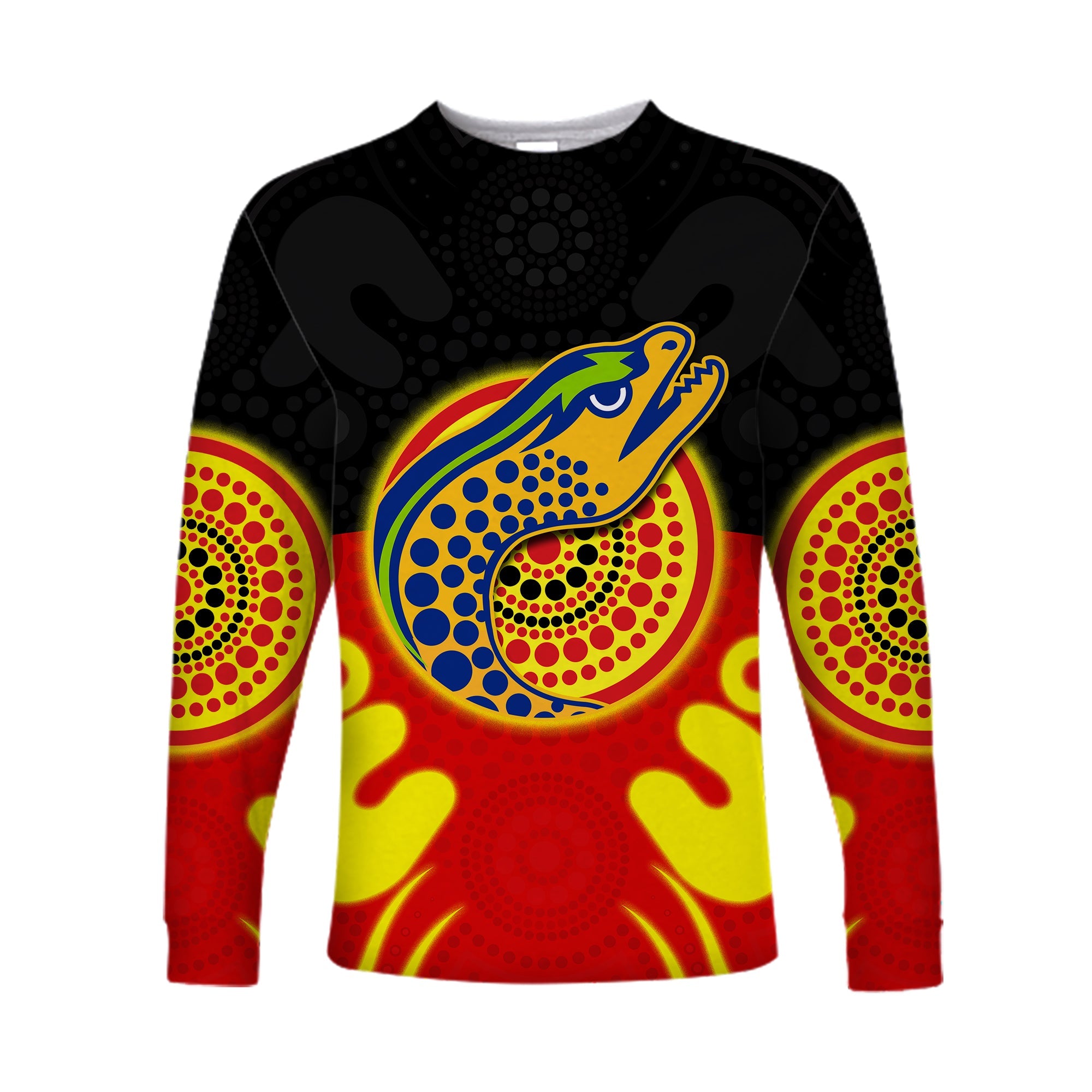 custom-personalised-eels-indigenous-long-sleeve-shirt-style-aboriginal-flag