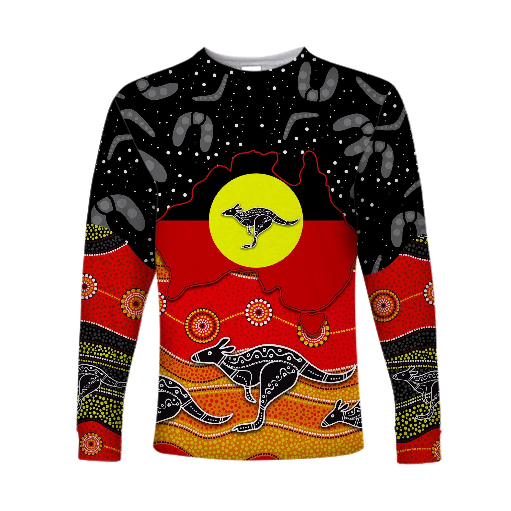 custom-personalised-aboriginal-flag-long-sleeve-shirt-map-aussie