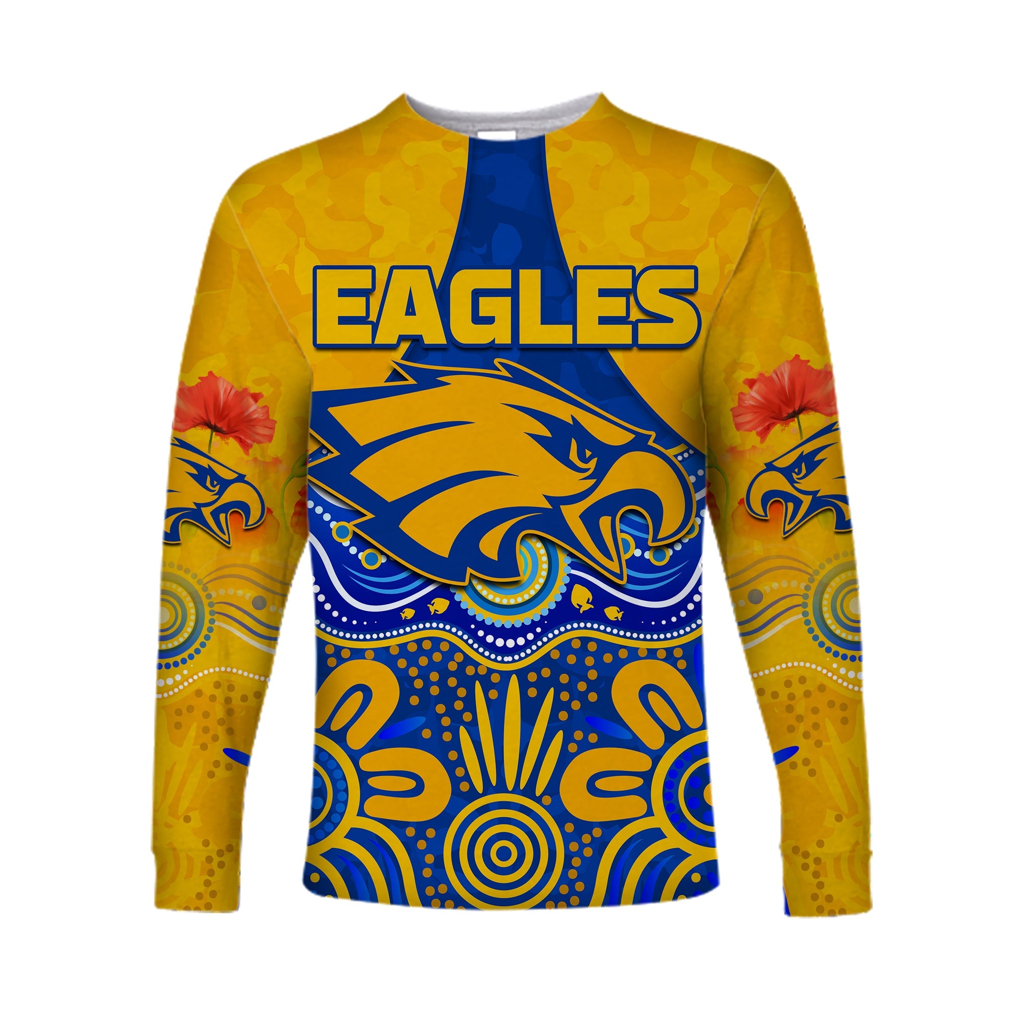 custom-text-and-number-eagles-anzac-2022-long-sleeve-shirt-west-coast-aboriginal-remember-them