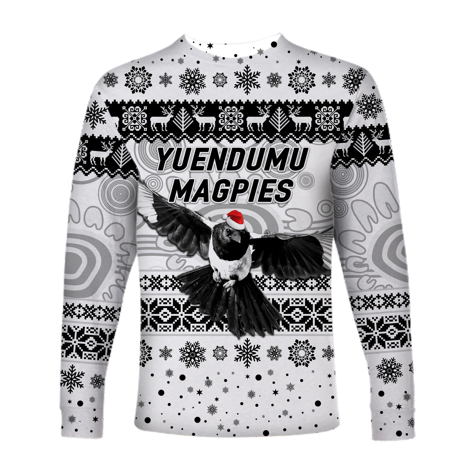 yuendumu-magpies-football-club-long-sleeve-shirt-christmas-simple-style-white