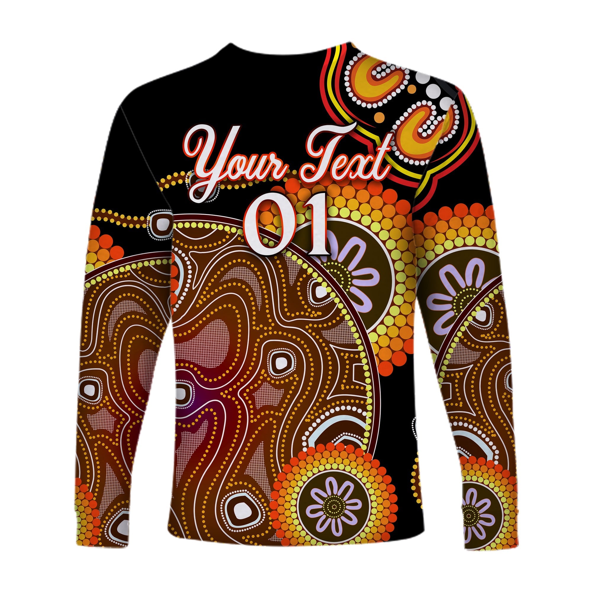 custom-personalised-aboriginal-long-sleeve-shirt-sun-rise-indigenous-vibes