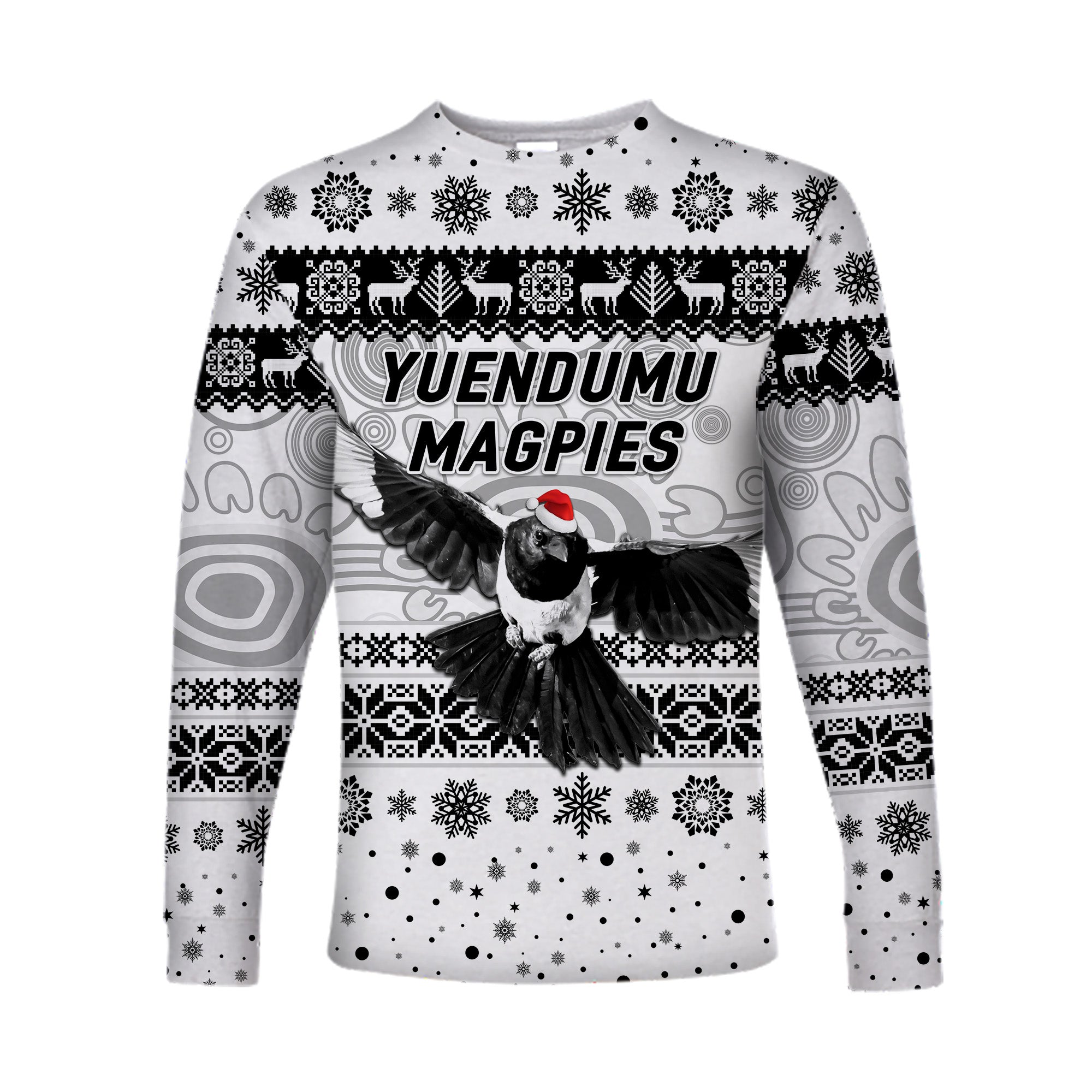 yuendumu-magpies-football-club-long-sleeve-shirt-christmas-simple-style-white