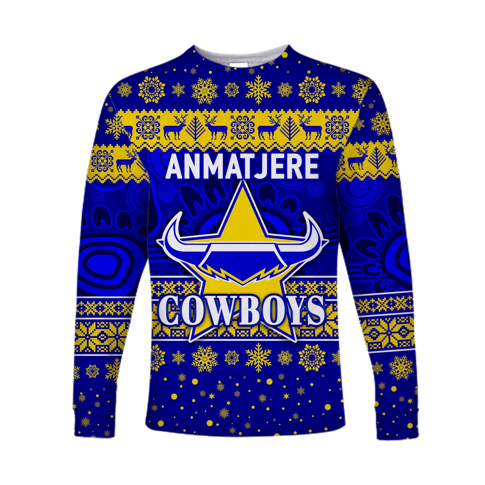 custom-personalised-anmatjere-cowboys-football-club-long-sleeve-shirt-christmas-simple-style