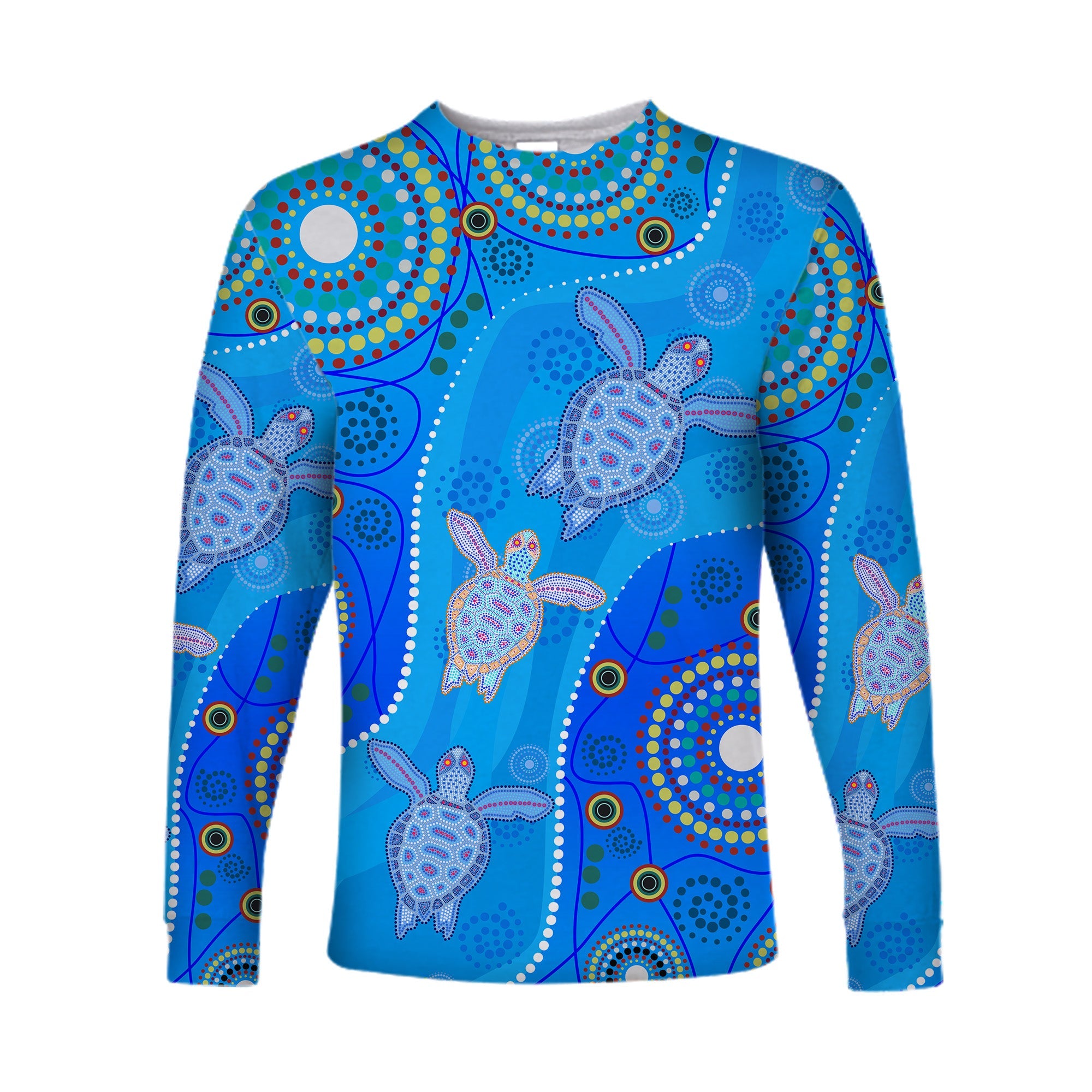 custom-personalised-aboriginal-art-turtle-long-sleeve-shirt-indigenous-simple-vibes