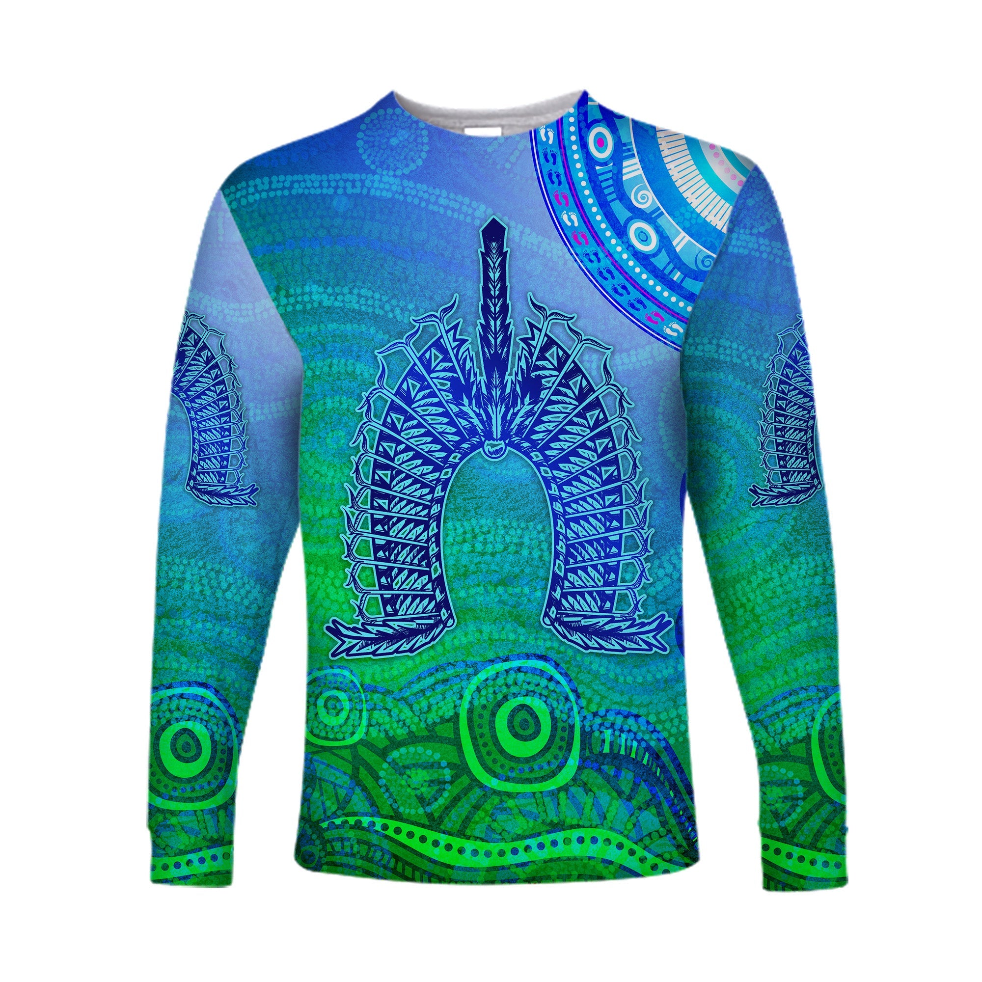 custom-personalised-aboriginal-torres-strait-islands-long-sleeve-shirt-wave-vibes