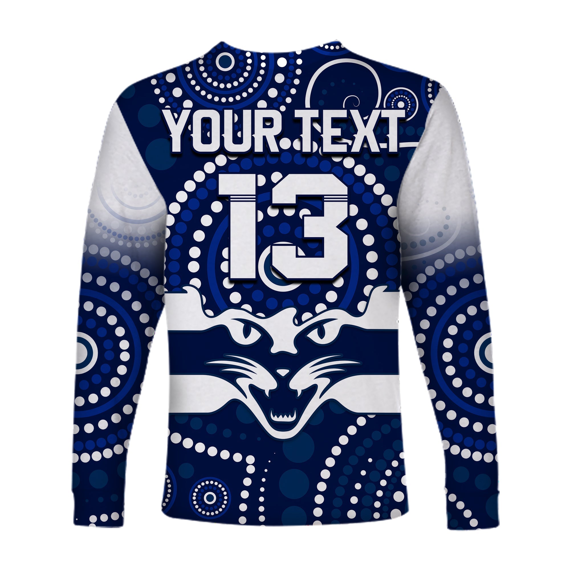 custom-text-and-number-cats-football-long-sleeve-shirt-aboriginal-australian-premiers-2022-proud-geelong-cartoon