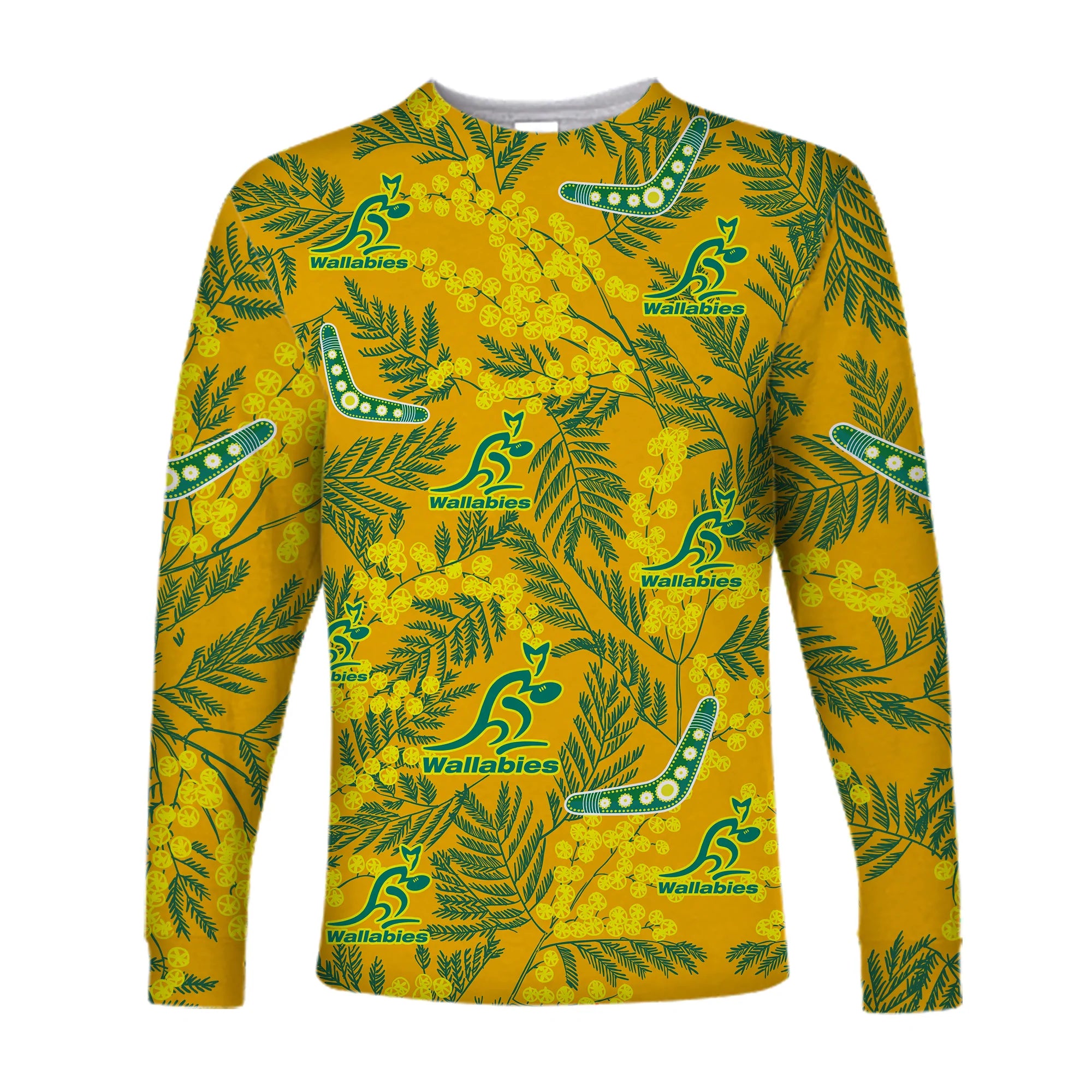 wallabies-rugby-long-sleeve-shirt-golden-wattle-aboriginal-boomerang-style-hawaii