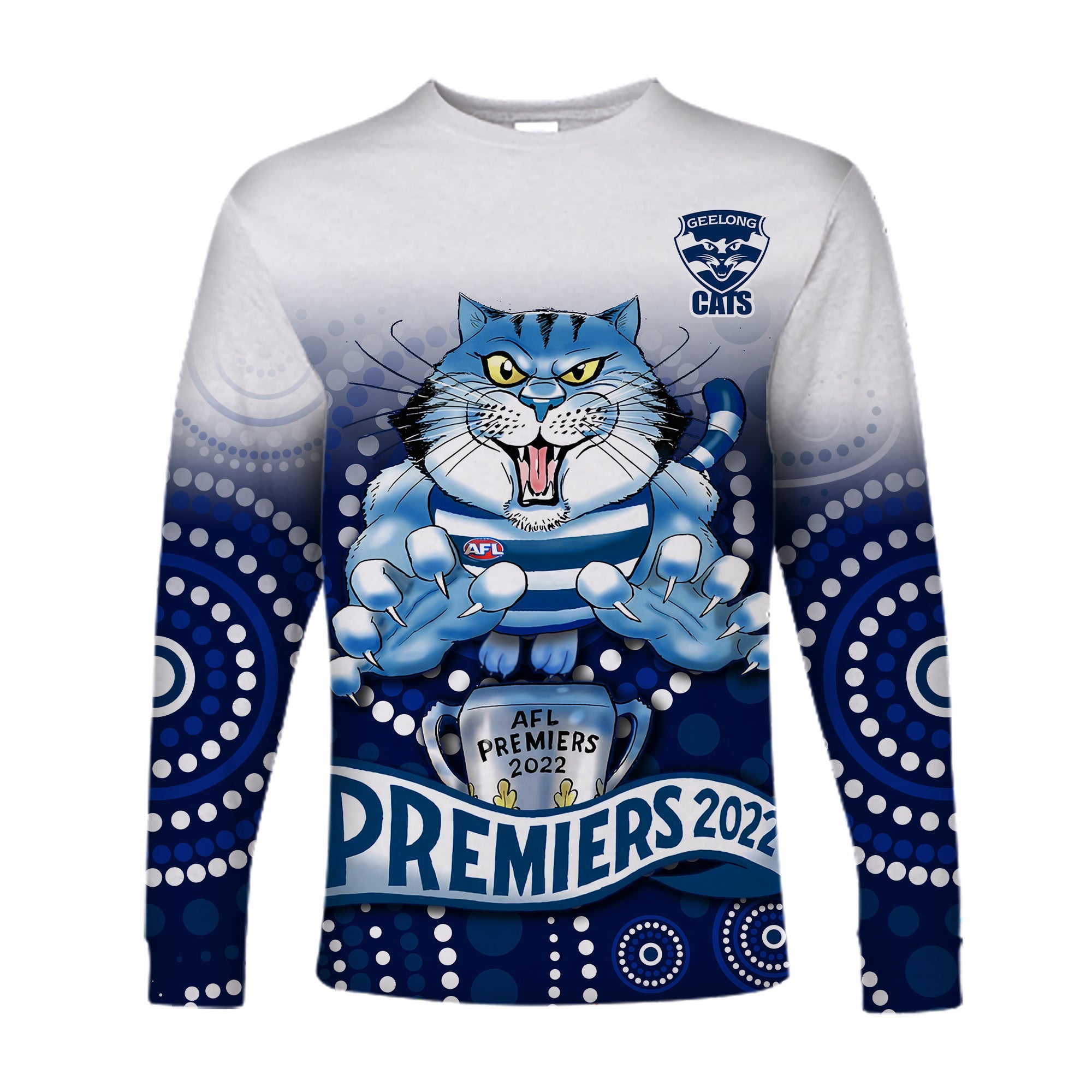 cats-football-long-sleeve-shirt-aboriginal-australian-premiers-2022-proud-geelong-cartoon