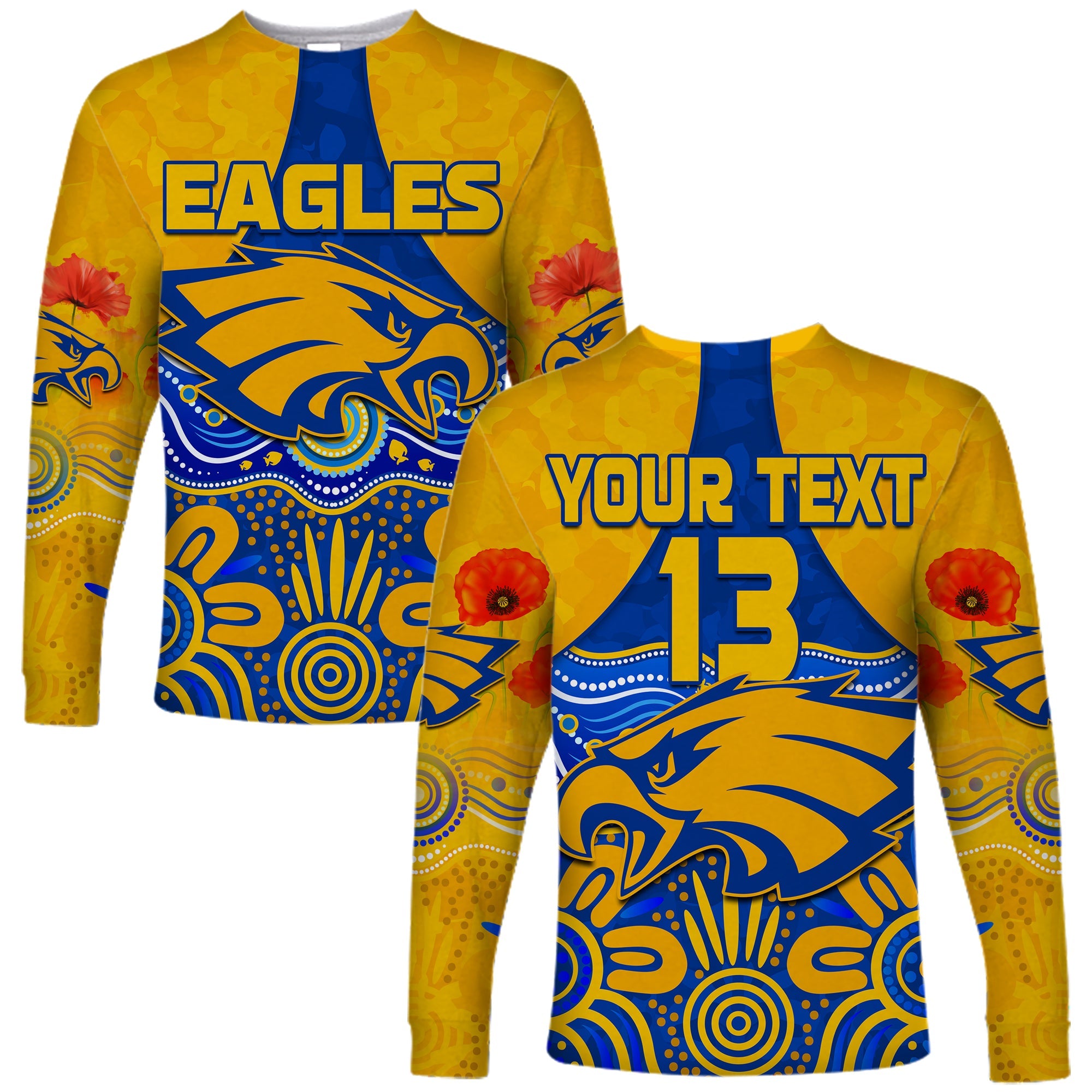 custom-text-and-number-eagles-anzac-2022-long-sleeve-shirt-west-coast-aboriginal-remember-them