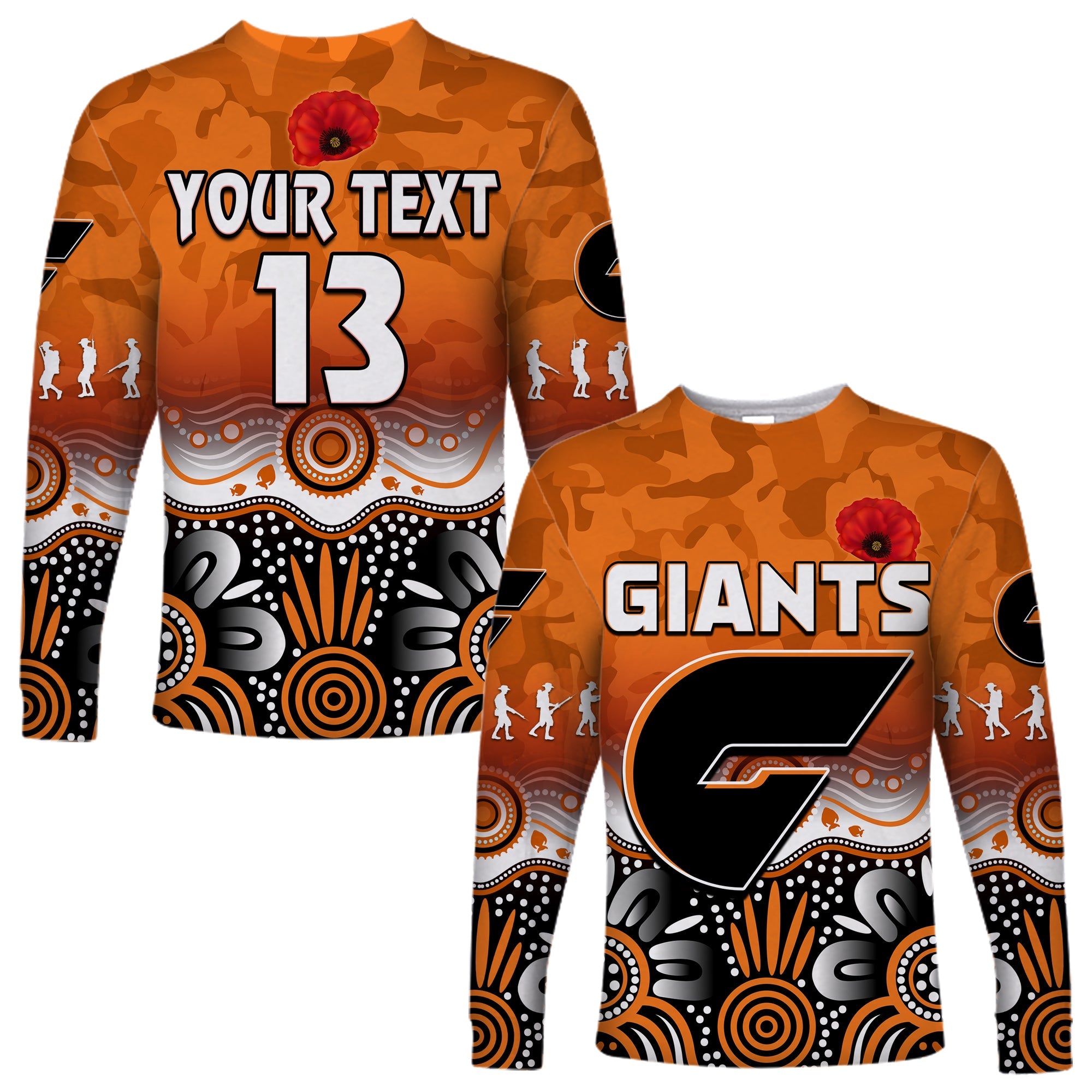 custom-text-and-number-giants-anzac-2022-long-sleeve-shirt-greater-western-sydney-gws-aboriginal-poppy