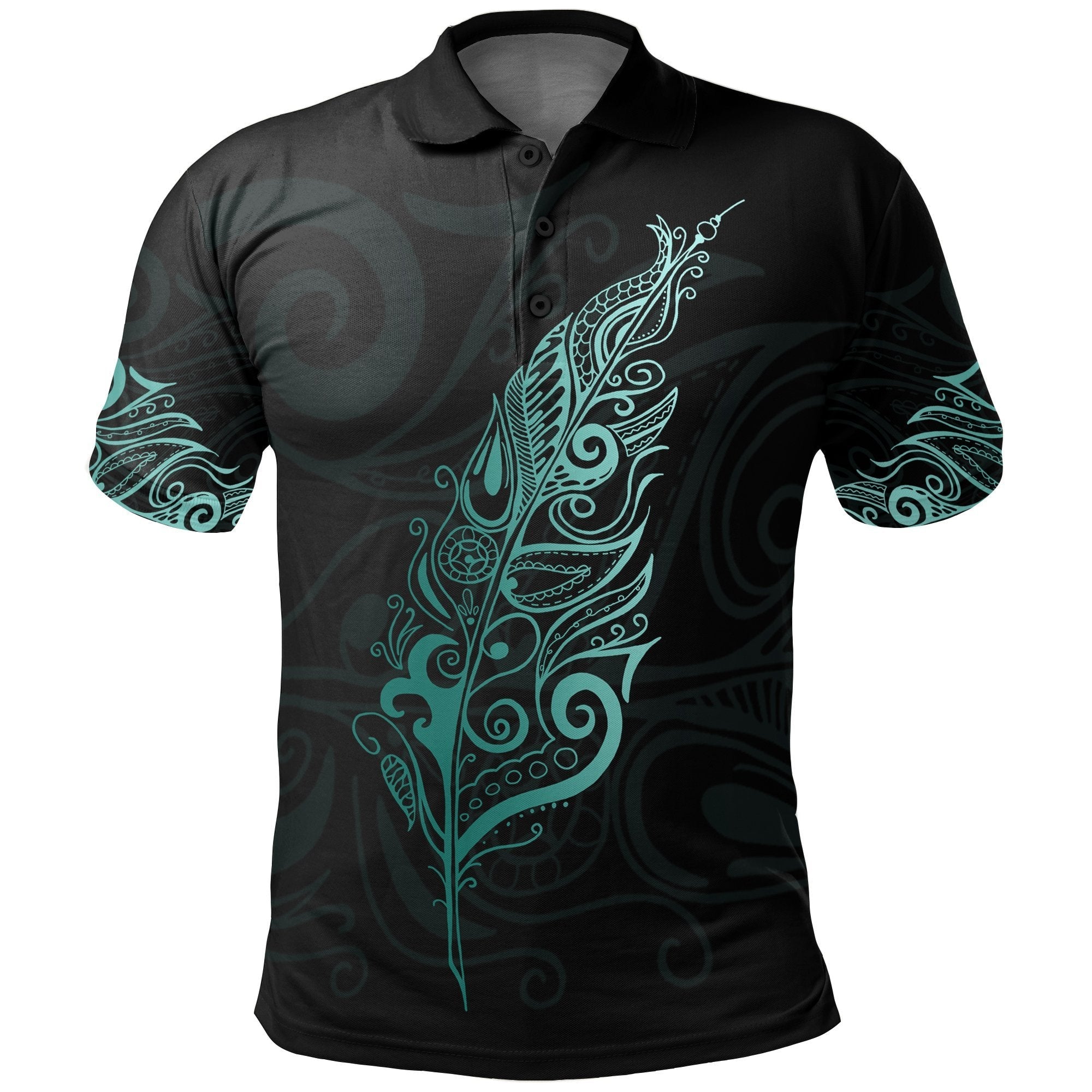 light-silver-fern-new-zealand-polo-shirt-turquoise