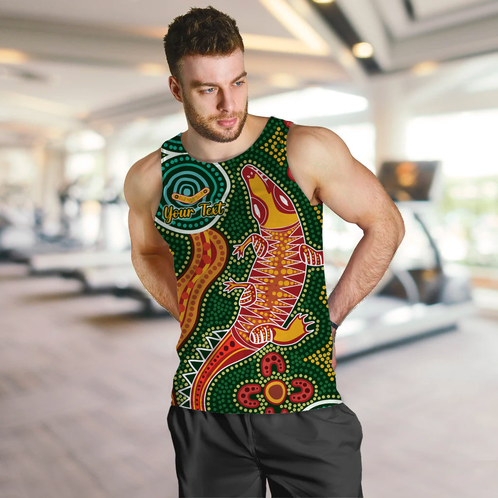 custom-personalised-aboriginal-art-crocodile-men-tank-top-you-are-number-one