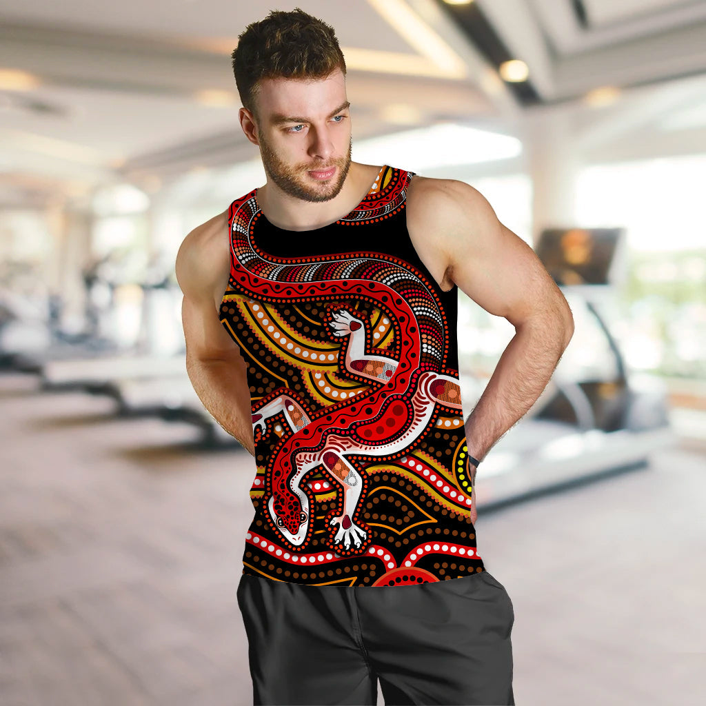 custom-personalised-aboriginal-art-lizard-men-tank-top-you-are-number-one