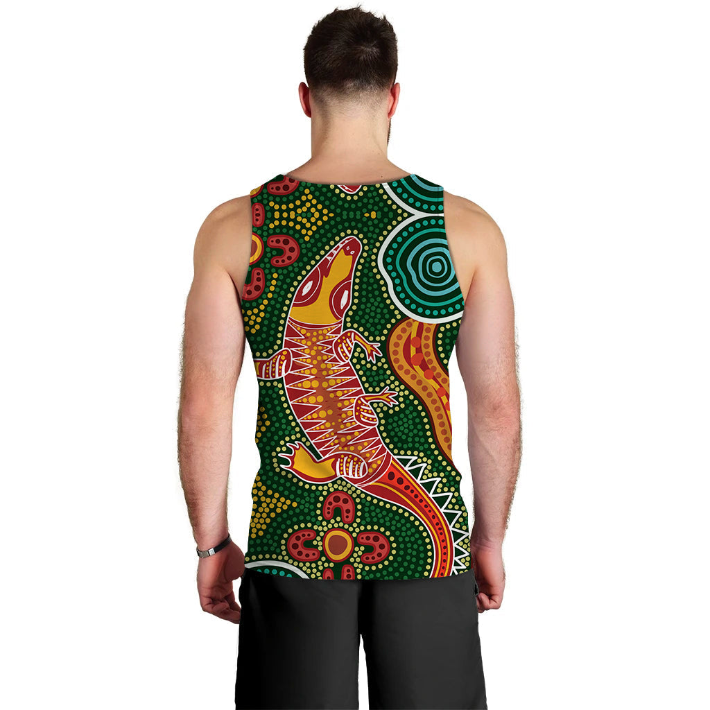 custom-personalised-aboriginal-art-crocodile-men-tank-top-you-are-number-one