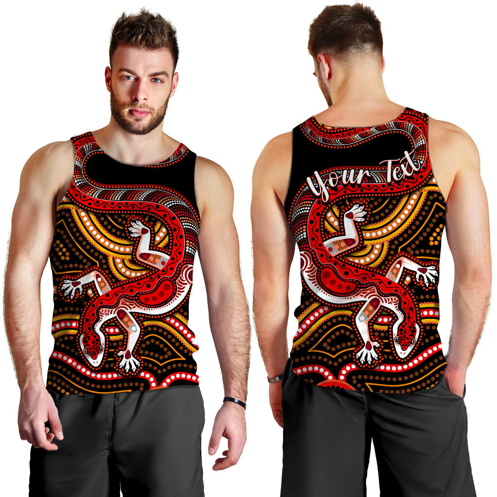 custom-personalised-aboriginal-art-lizard-men-tank-top-you-are-number-one