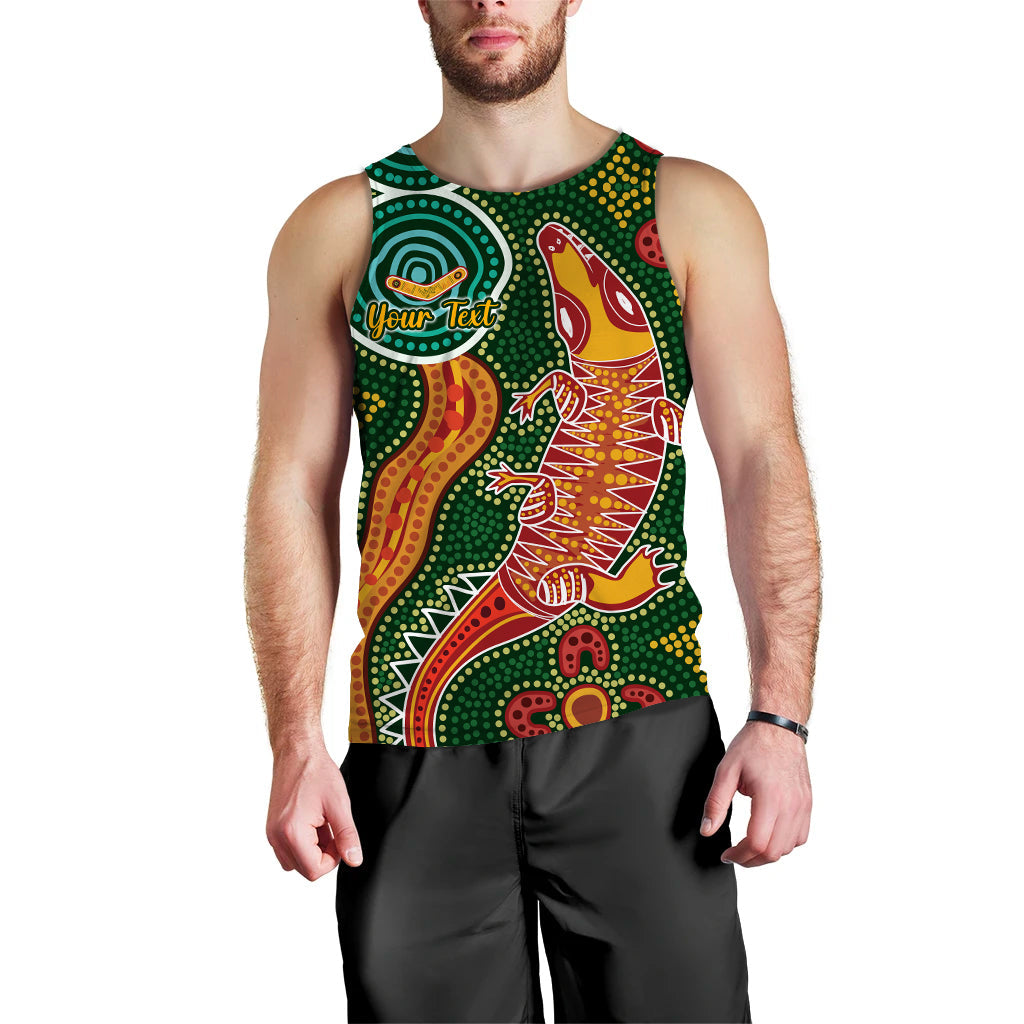 custom-personalised-aboriginal-art-crocodile-men-tank-top-you-are-number-one