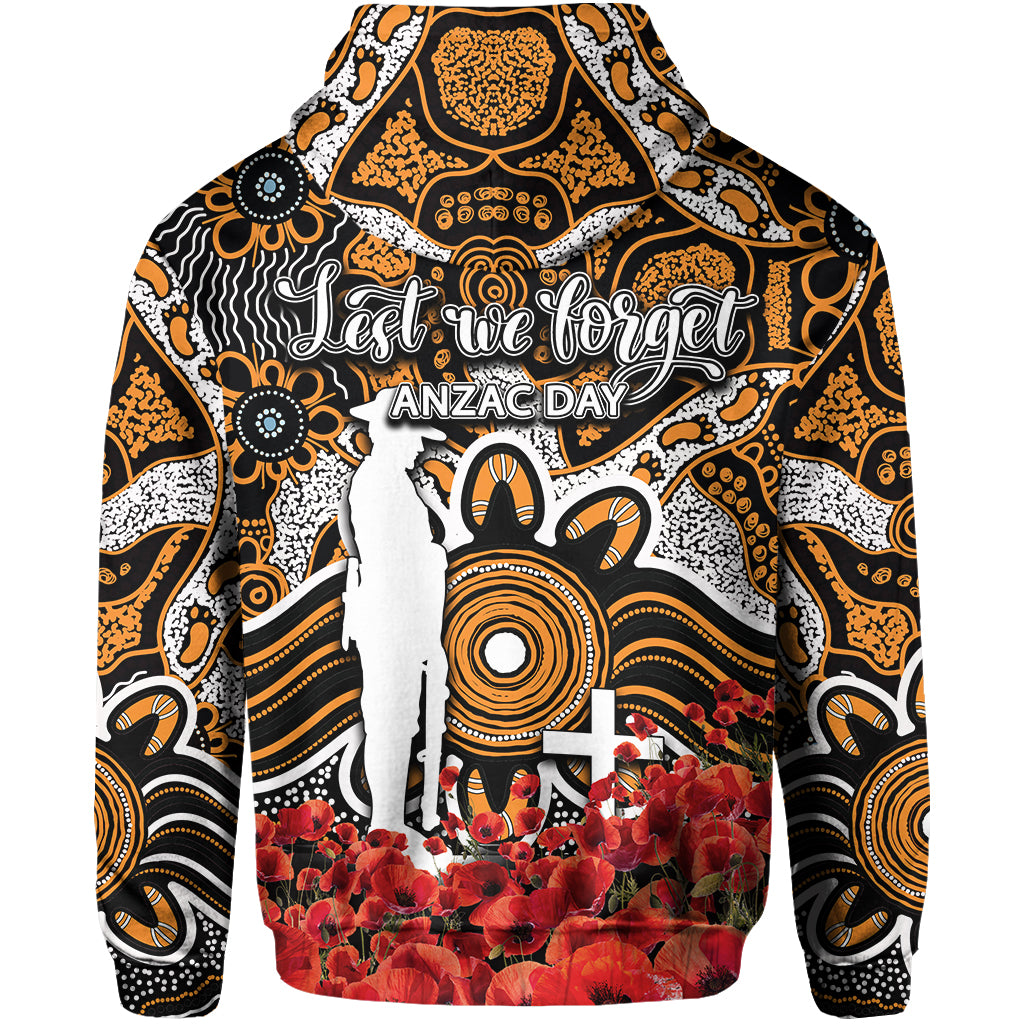 Wests Tigers Hoodie Anzac Day Poppy Flowers With Aboriginal LT6