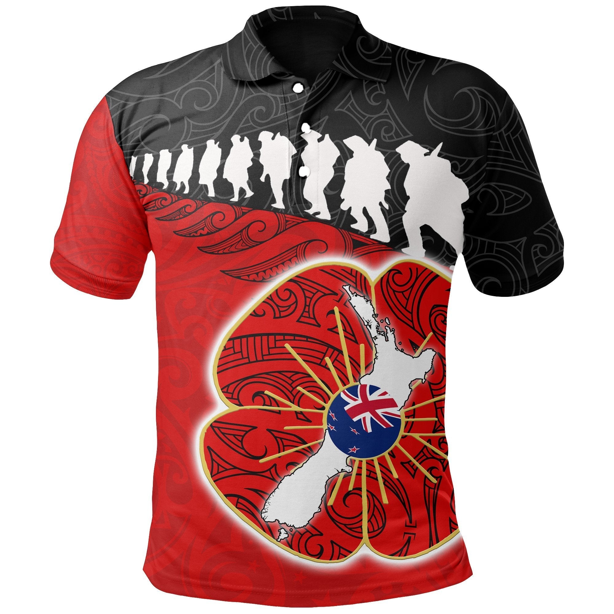 anzac-polo-shirt-new-zealand-lest-we-forget-poppy-maori-fern-shirt