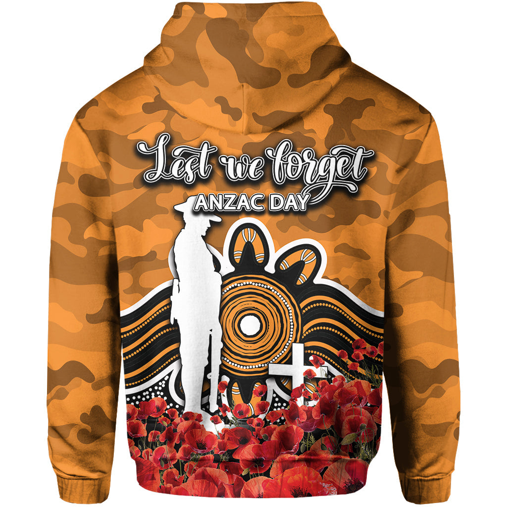 Wests Tigers Hoodie Anzac Day Poppy Flowers With Army Patterns LT6