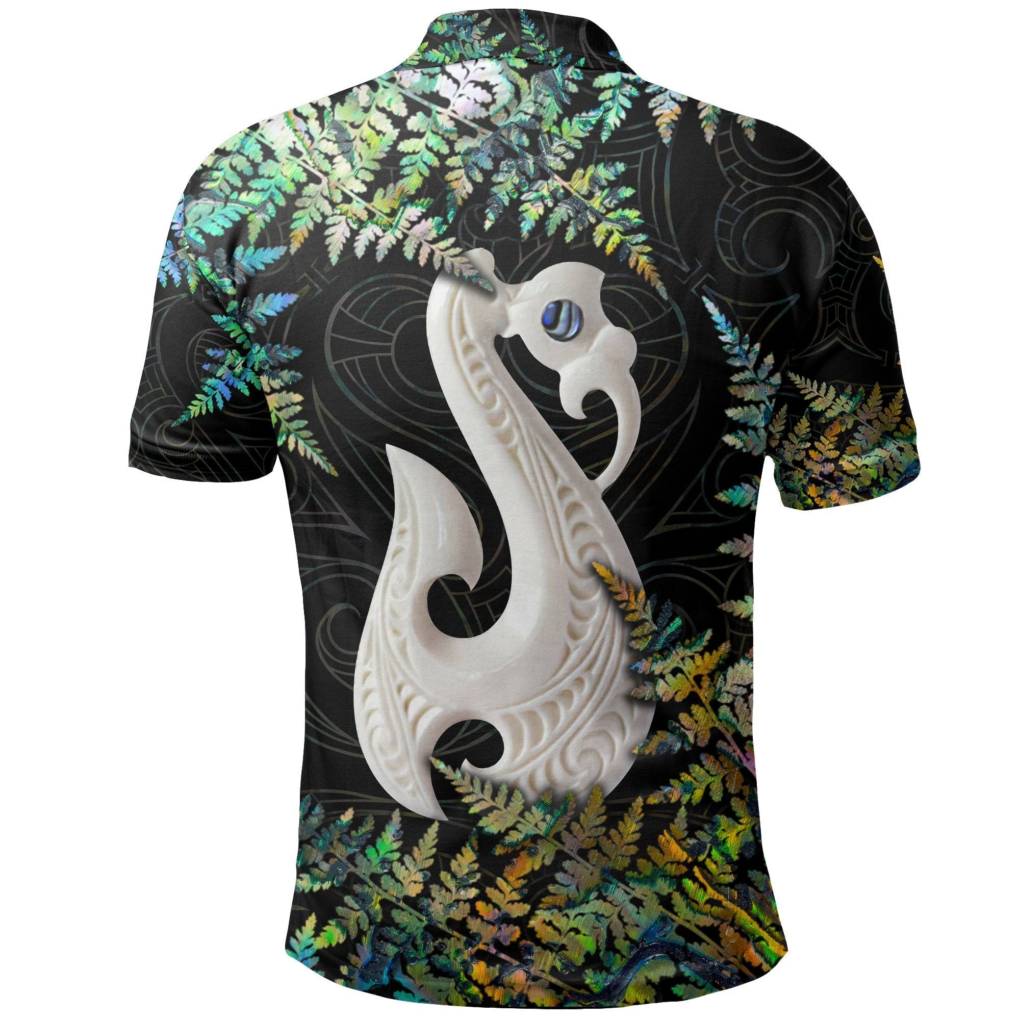 aotearoa-polo-shirt-manaia-new-zealand-silver-fern-paua-shell